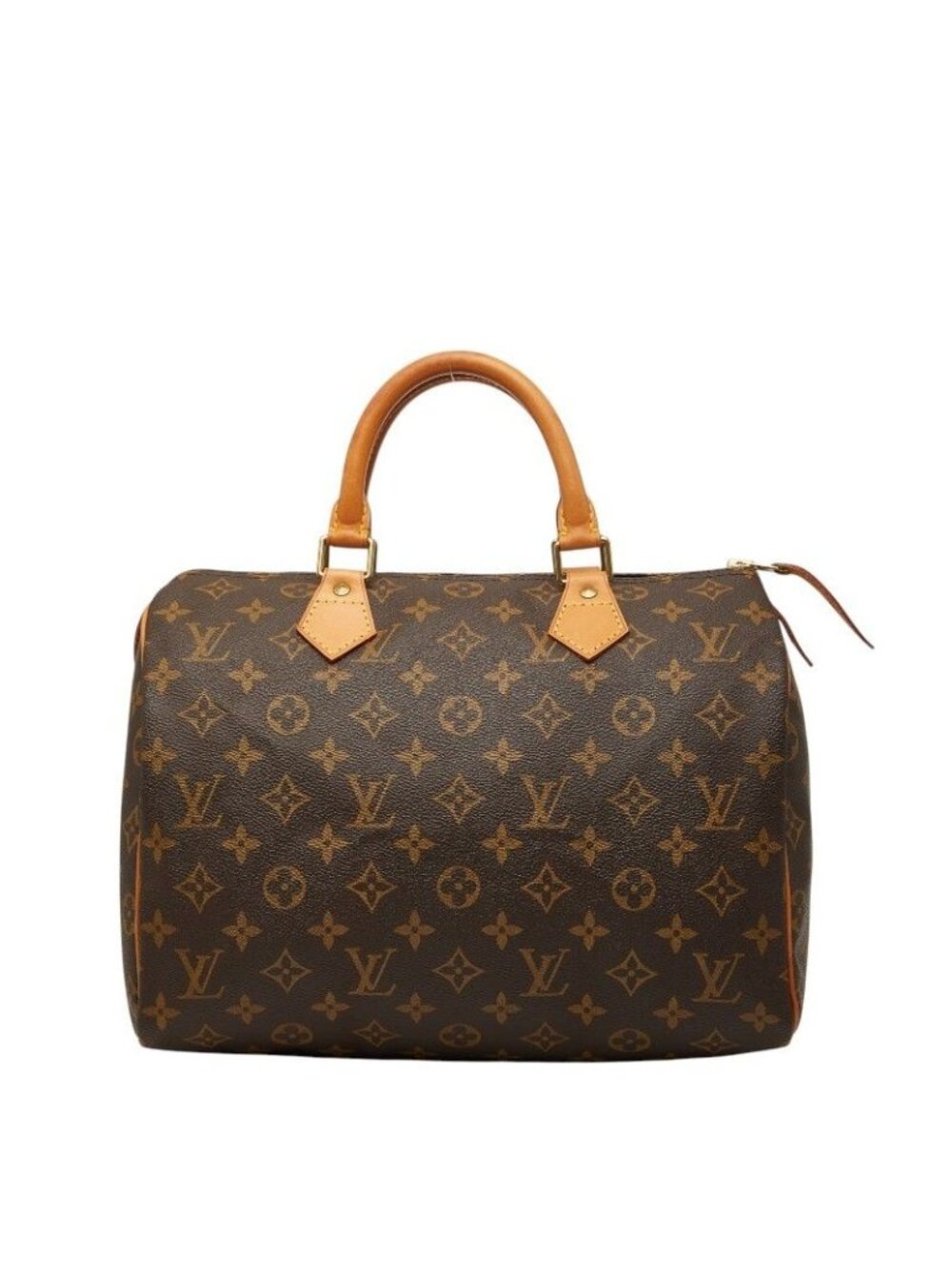 Louis Vuitton Monogram Speedy 30 Vintage Mini Boston Bag Brown Leather
